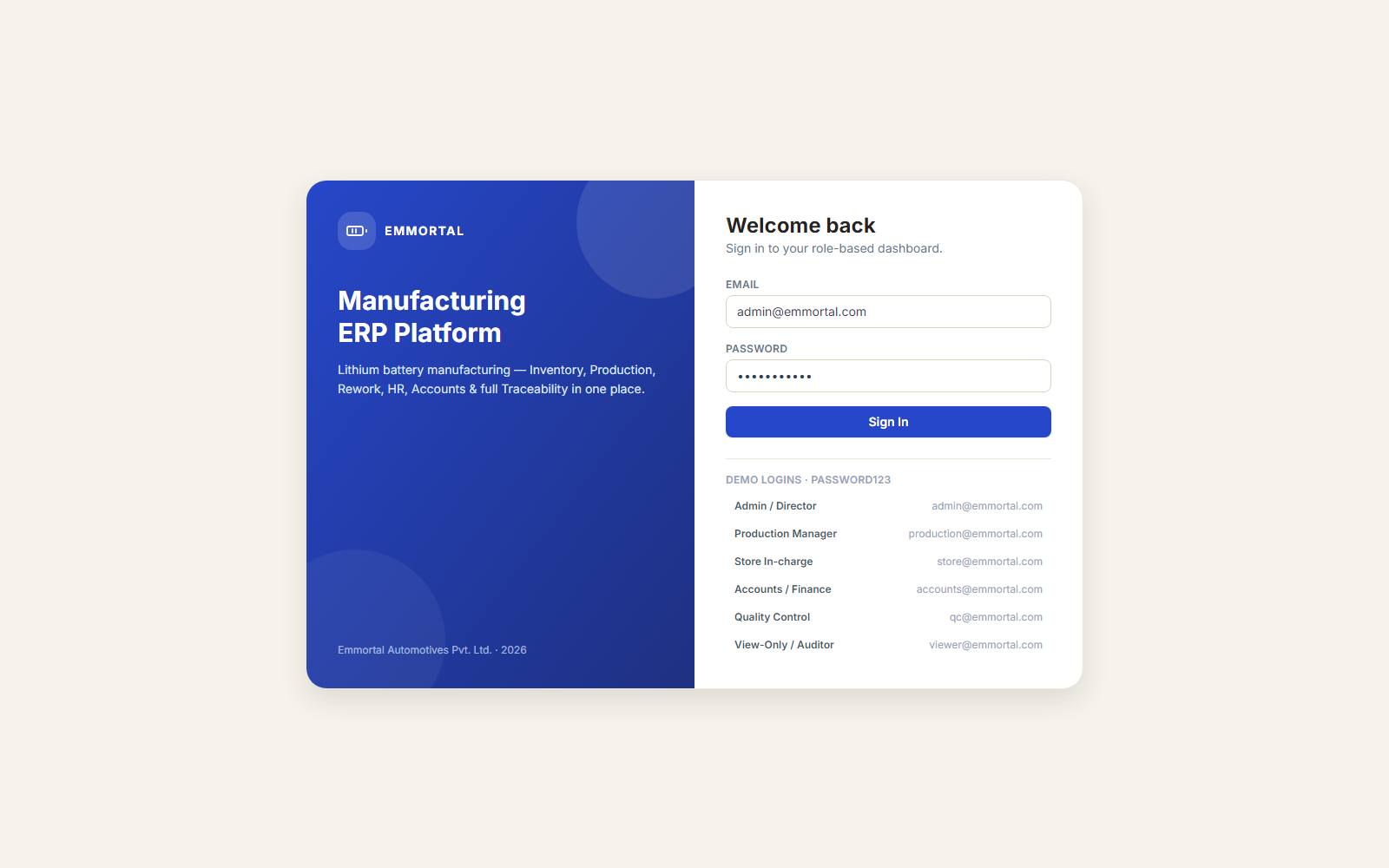 Battery ERP — inventory and dealer management for battery distributors