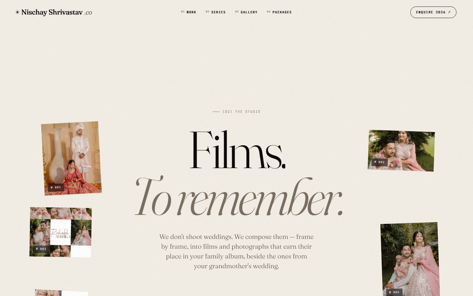 Nischay Shrivastav Photography — cinematic portfolio website