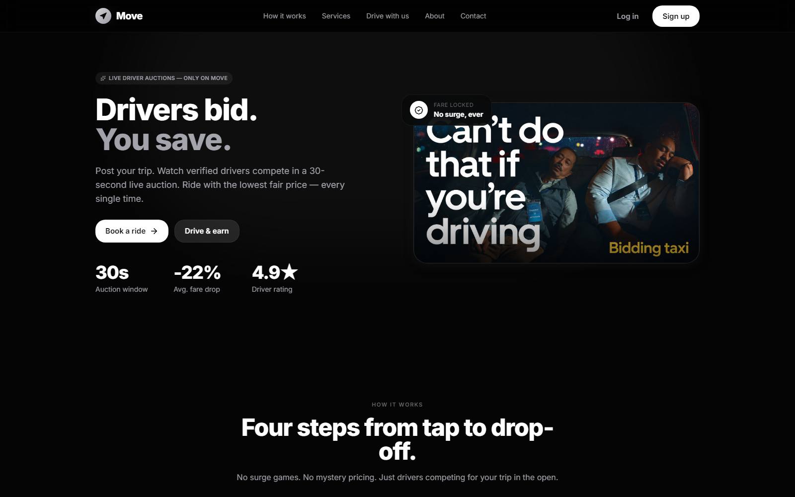 On-demand, Uber-style service platform interface