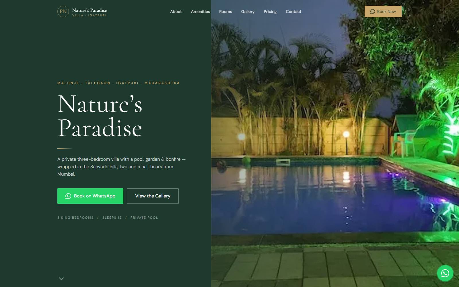 PN Villa — direct-booking villa website